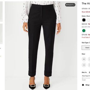 Ann Taylor High Rise Eva Ankle Pant - Curvy Fit